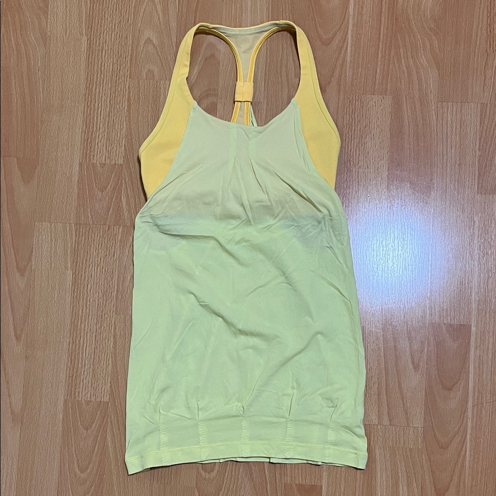 Lululemon Athletica Yellow Racerback Tank Top